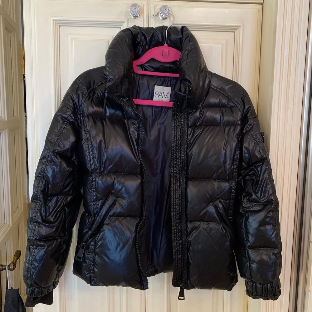 SAM kids size 12 black puffer jacket
